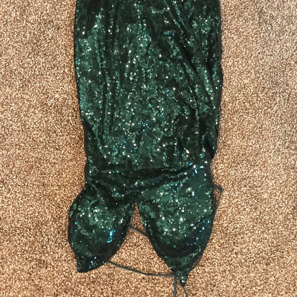 Green sequin papaya dress